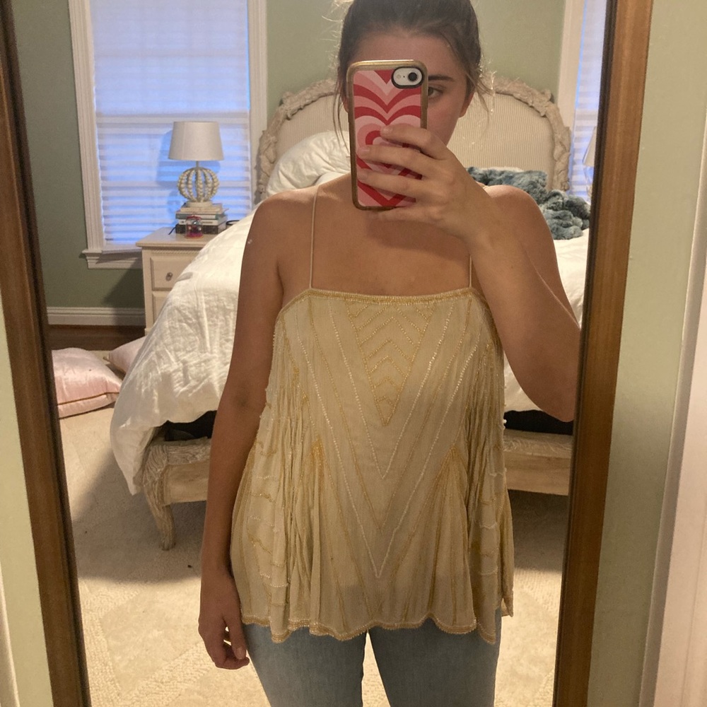 free people beaded blouse